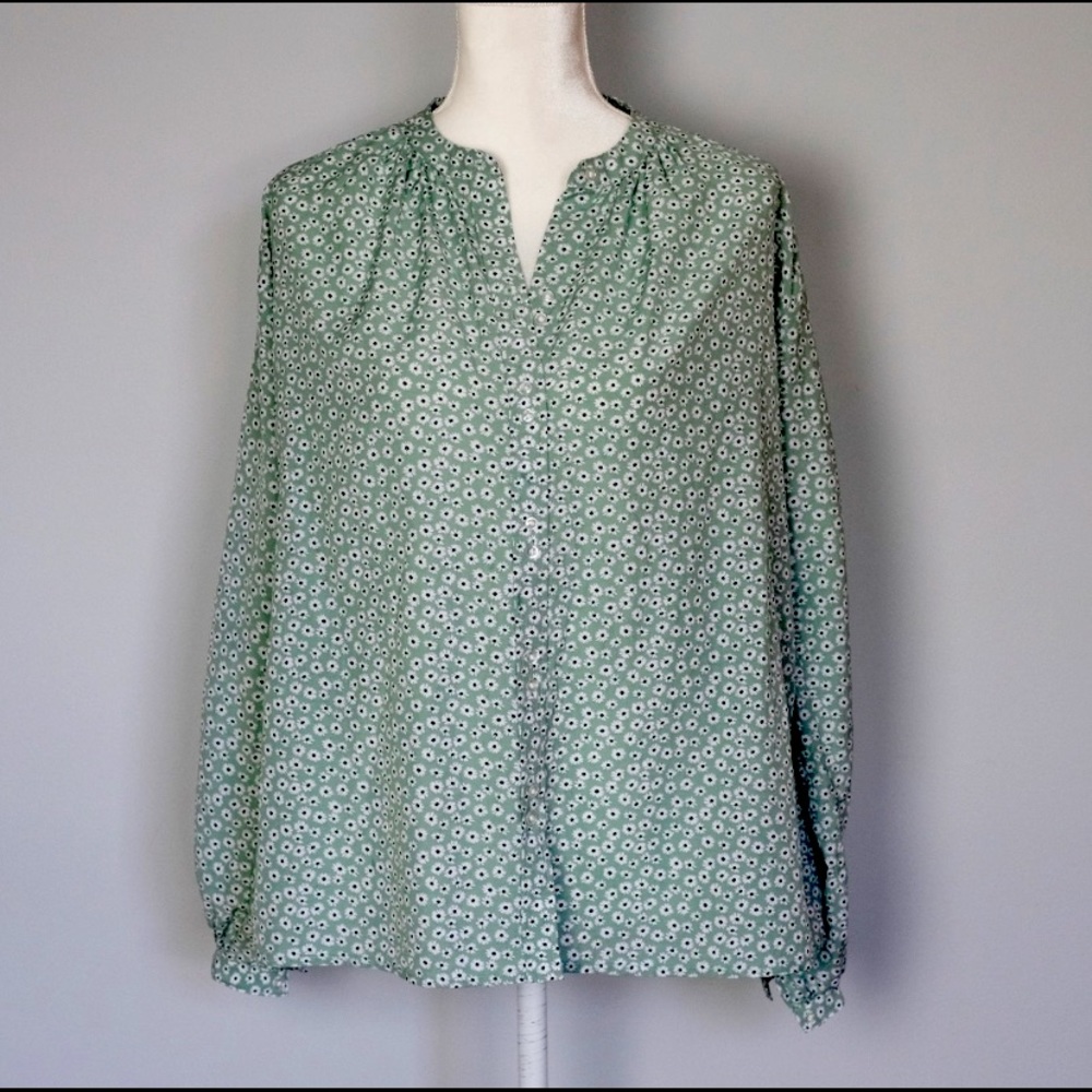 GAP Floral Peasant Blouse